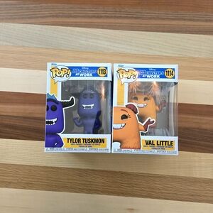 Funko Pop! Monsters at Work Tylor Tuskmon and Val Little Figures - New In Box